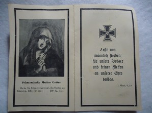DEATH CARD GERMAN NCO/1943 image 2