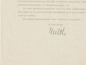 GENERAL FM ERHARD MILCH SIGNED DOCUMENT image 2