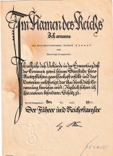 ADOLF HITLER WILHELM FRICK DOCUMENT image 1