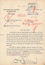 REICHSMINISTER HANS LAMMERS LETTER TO W.FUNK image 1