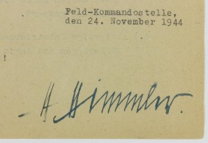REICHSFURHER SS HIMMLER SIGNED DOCUMENTS image 3