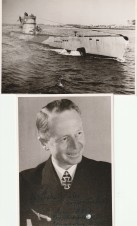 U-BOAT CAPT. ERNST KALS SIGNED PHOTO U-130 image 1