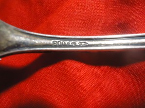 HERMANN GORING SILVER FORK W/EAGLE-BATONS image 5