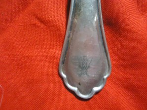 HERMANN GORING SILVER FORK W/EAGLE-BATONS image 6