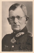 General Maximilian von Weichs Autograph Photo image 1