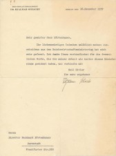 HJALMAR SCHACHT SIGNED LETTER 1937 image 1