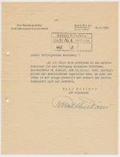 WALTHER DARRE LETTER TO ROSENBERG image 1