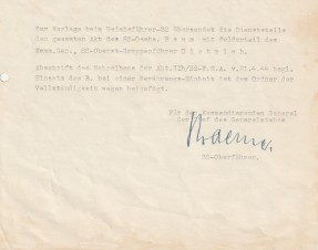 SS-BRIGADEFÜHRER FRITZ KRAEMER SIGNED image 3