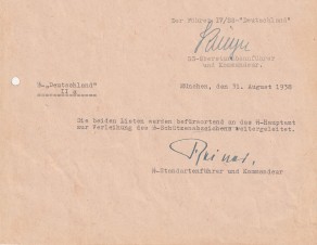 SS WALTER KRÜGER-FELIX STEINER SIGNED DOCUMENT image 2
