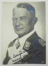 GENERAL FRIEDRICH CHRISTIANSEN SIGNED PHOTO image 1