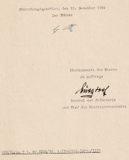 ADOLF HITLER RARE 1944 SIGNED DOCUMENT image 3