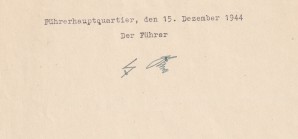 ADOLF HITLER RARE 1944 SIGNED DOCUMENT image 4