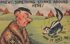 WW2 PROPAGANDA POST-CARD-ANTI HITLER image 1