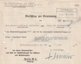 HEINRICH HIMMLER DOCUMENT SIGNED image 2