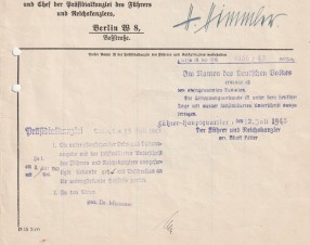 HEINRICH HIMMLER DOCUMENT SIGNED image 3