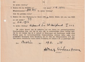 ADOLF EICHMANN SIGNED DOCUMENT-RARE image 3