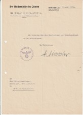 REICHSFUHRER SS HIMMLER SIGNED LETTER image 1