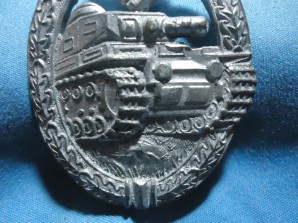 GERMAN PANZER ASSAULT BADGE-SILVER MARKED FLL 43 image 5