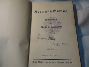 HERMANN GORING SIGNED BOOK image 4