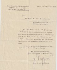 ERWIN VON WITZLEBEN SIGNED LETTER image 1