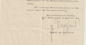 ERWIN VON WITZLEBEN SIGNED LETTER image 2