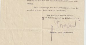 ERWIN VON WITZLEBEN SIGNED LETTER image 2