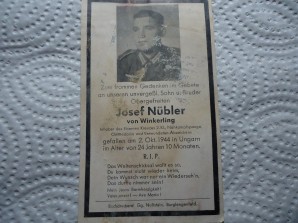 WW2 GERMAN DEATH CARD, KIA HUNGARY1944 image 1