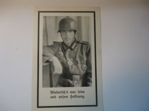German Death Card KIA By Partisans Italy  Badoglio Forces image 1
