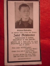 WW2 German Death Card Luftwaffe Flak Rgt image 1