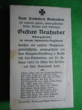 German Death Card – Machine Gunner image 2