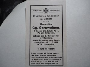 German Death Card-Panzer 1944 image 2