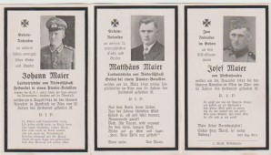 German Death Card 3 Brothers 1 SS STURMANN image 1