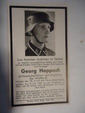 German Death Card Waffen SS Normandy image 1