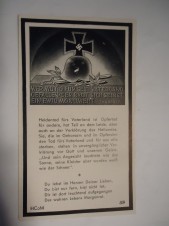 German Death Card Waffen SS Normandy image 2