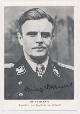 SS Panzer HEINZ HARMEL Signed Photo image 1