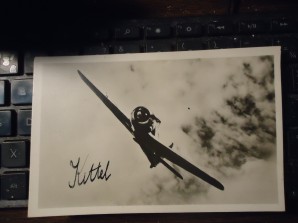RARE Luftwaffe Ace Autograph OTTO KITTEL image 1