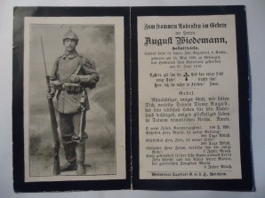 German Death Card  1916 Full uniform photo image 1