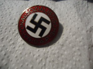 NSDAP Party Member Pin RZM M1/62  Gustav Hähl, Pforzheim image 1