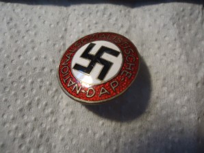 NSDAP Party Member Pin RZM M1/62  Gustav Hähl, Pforzheim image 2