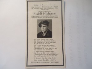 German Death Card U Boat 199 +(SIGNED PHOTO KMDR. WERNER KRAUS) image 1