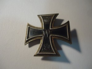 WW1 Iron Cross 1st Class  WALTER SCHOTT “WS” image 1