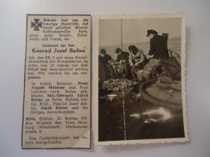 German Death Notice & U Boat Photo U 192 image 1