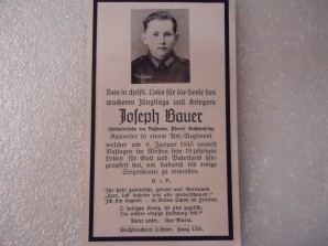 WWII German Death Card *BASTOGNE 1945* image 1
