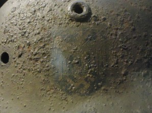 M40 Kriegsmarine Helmet, bullet hole bunker find image 1