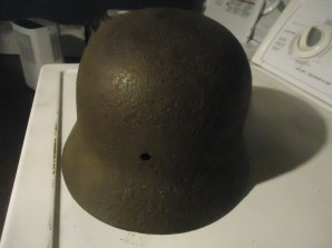 M40 Kriegsmarine Helmet, bullet hole bunker find image 3