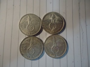 German 2Mk Silver Coins 1936-1939 image 2