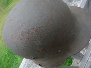 M35 Combat Helmet With Bullet Hole image 5