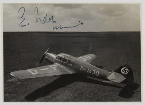 ERNST UDET & WILLY MESSERSCHMITT Signed Photo RARE image 1