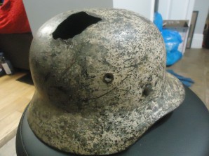 German M40 Steel Helmet Winter Cammo BATTLEFIELD image 2