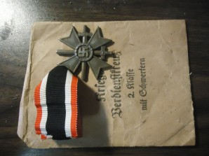 German War Merit Cross II Class W/Swords in issue Packet image 1